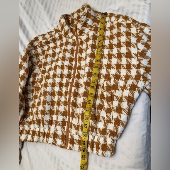 HERSY Gold White Bomber Style Jacket Full Zip Style HJ0019A Size Small - Picture 11 of 16